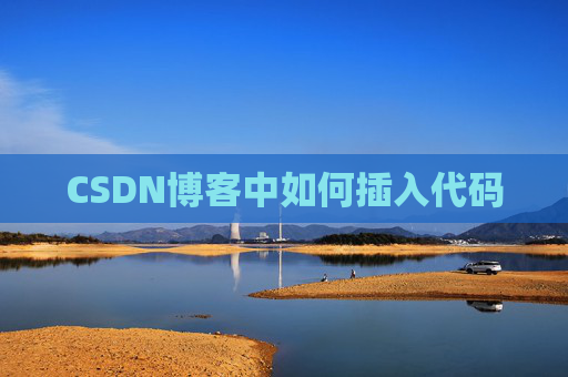 CSDN博客中如何插入代码